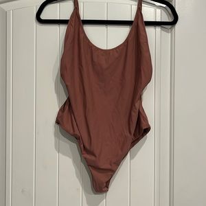 Mauve one piece bathing suit